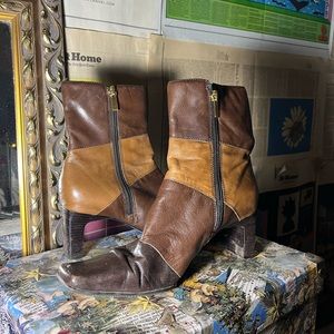 Patchwork Heel Boot